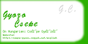 gyozo csepe business card